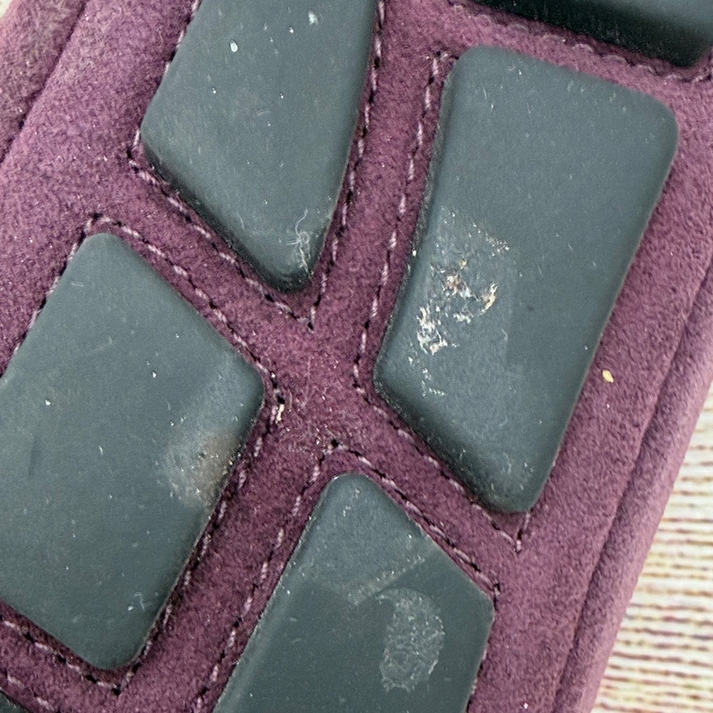 Michael Kors Plum Loafers with Gold Logo - Picture 8 of 11